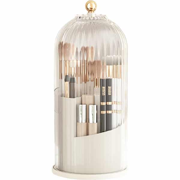 Make Up Kosmetik Organizer, 360 drehbarer Make-up-Pinselhalter, Organizer, transparent, staubdicht