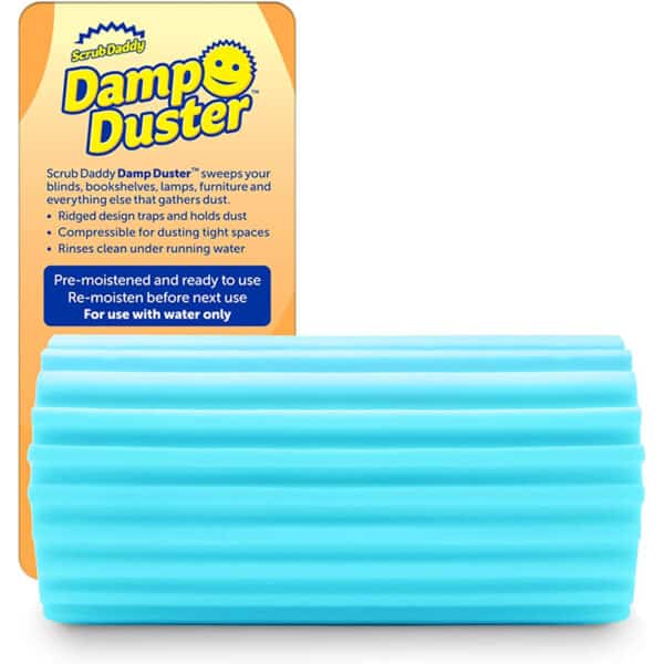 Scrub Daddy Damp Duster – Waschbarer Staubschwamm mit Rillen, antistatisch & vielseitig für Haushalt & Jalousien