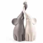 pajoma® Keramik-Elefanten 2er-Set – Beige & Grau, 25,5 cm