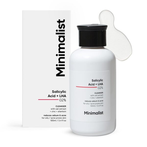 Minimalist Anti-Akne Cleanser - 2 % Salicylsäure, LHA & Zink - Sulfatfrei für fettige Haut, 100 ml