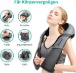 Medcursor 3D Shiatsu Nackenmassagegerät mit Wärme – Für Rücken, Schulter & Muskelentspannung Zuhause & im Auto