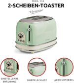 Ariete Vintage Toaster 155 – 2-Scheiben Retro-Toaster mit 6 Stufen