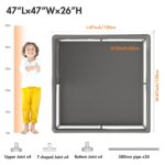 Baby Laufstall 120×120 cm mit Matte – Kompakt, Sicher & Rutschfest für Zuhause – Bild 2