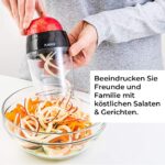 Spiralschneider mit Behälter – Für Gemüsespaghetti aus Zucchini, Karotten & mehr