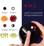 Spiralschneider mit Behälter – Für Gemüsespaghetti aus Zucchini, Karotten & mehr
