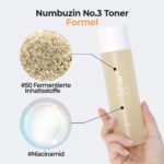 numbuzin Nr.3 Glow Toner | Fermentierter Essence-Toner für strahlende & straffe Haut | 200 ml