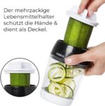 Spiralschneider mit Behälter – Für Gemüsespaghetti aus Zucchini, Karotten & mehr