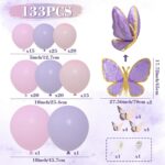 Frigg Ballongirlande mit Schmetterlingen – Deko-Set für Party, Babyshower & Hochzeit