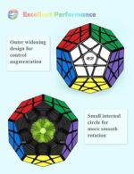 ROXENDA Dodekaeder Speed Cube – Leichtes Drehen & Starke Farben