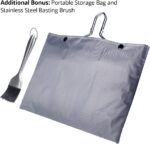 Penobon Fisch-Grillkorb aus Edelstahl - Faltbar & Tragbar mit Griff, Pinsel & Tasche