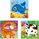 QUOKKA Magnetspiel ab 2–5 Jahre – 36-tlg. Reise-Puzzle für Kinder mit Tieren, Dinos, Autos & Weltraum