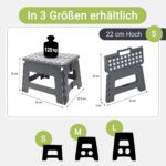 ZOLLNER Faltbarer Tritthocker – Leicht, rutschfest & bis 120 kg belastbar