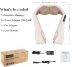 Nackenmassagegerät Shiatsu Massagegerät Schulter Nacken mit Wärme - Elektrisch Massagekissen mit 3D-Rotation Massage