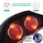 Medcursor 3D Shiatsu Nackenmassagegerät mit Wärme – Für Rücken, Schulter & Muskelentspannung Zuhause & im Auto