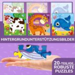 QUOKKA Magnetspiel ab 2–5 Jahre – 36-tlg. Reise-Puzzle für Kinder mit Tieren, Dinos, Autos & Weltraum