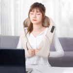 Nackenmassagegerät Shiatsu Massagegerät Schulter Nacken mit Wärme - Elektrisch Massagekissen mit 3D-Rotation Massage