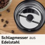 Bosch Elektrische Kaffeemühle – 180 W, Edelstahlmesser, 75 g