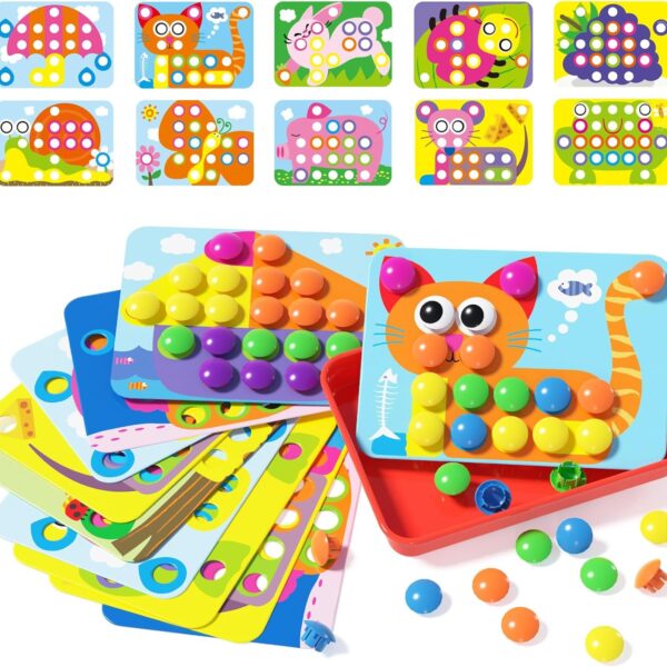 AMOSTING Steckspiel ab 2 – Farben lernen & Spass haben