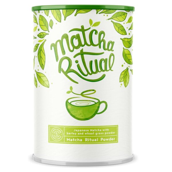 Alpha Foods Matcha Pulver – Zeremonieller Matcha mit Kokos-, Weizen- & Gerstengras (210g)