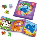QUOKKA Magnetspiel ab 2–5 Jahre – 36-tlg. Reise-Puzzle für Kinder mit Tieren, Dinos, Autos & Weltraum