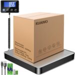 KUAIVO Paketwaage 200 kg – Präzise Plattformwaage mit LCD, Tara & Hold, aufladbar, aus Edelstahl