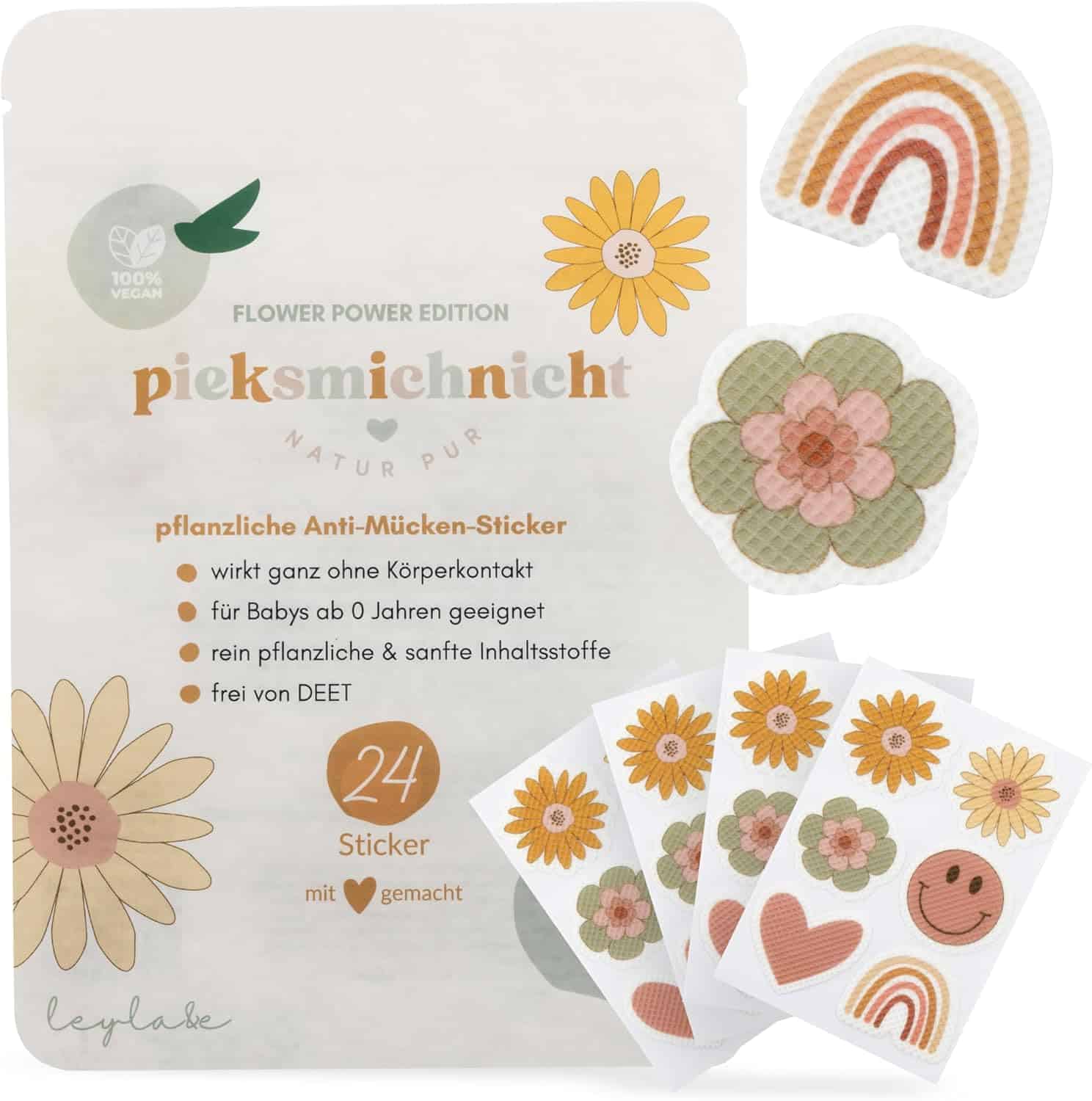 Pflanzliche Mückensticker für Kinder – DEET-frei & buntes Weltraumdesign