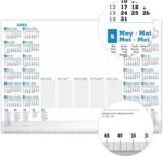 PRIMUS PRINT Schreibtischunterlage DIN A2 – Papier, 80g, 25 Blatt, stabiler Rücken