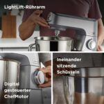 Kenwood Titanium Chef Baker KVC85 – Küchenmaschine mit Waage, 2 Rührschüsseln & Patisserie-Set, 1200 W