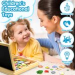Jojoin Magnetisches Holzpuzzle mit Tafel – 110 Teile