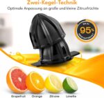 Elektrische Zitruspresse – 700 ml, 2 Kegel, BPA-frei & Edelstahl