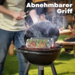 Ivtivfu Grillkorb Set aus Edelstahl | Mit Holzgriff – Für Gemüse, Garnelen & Camping