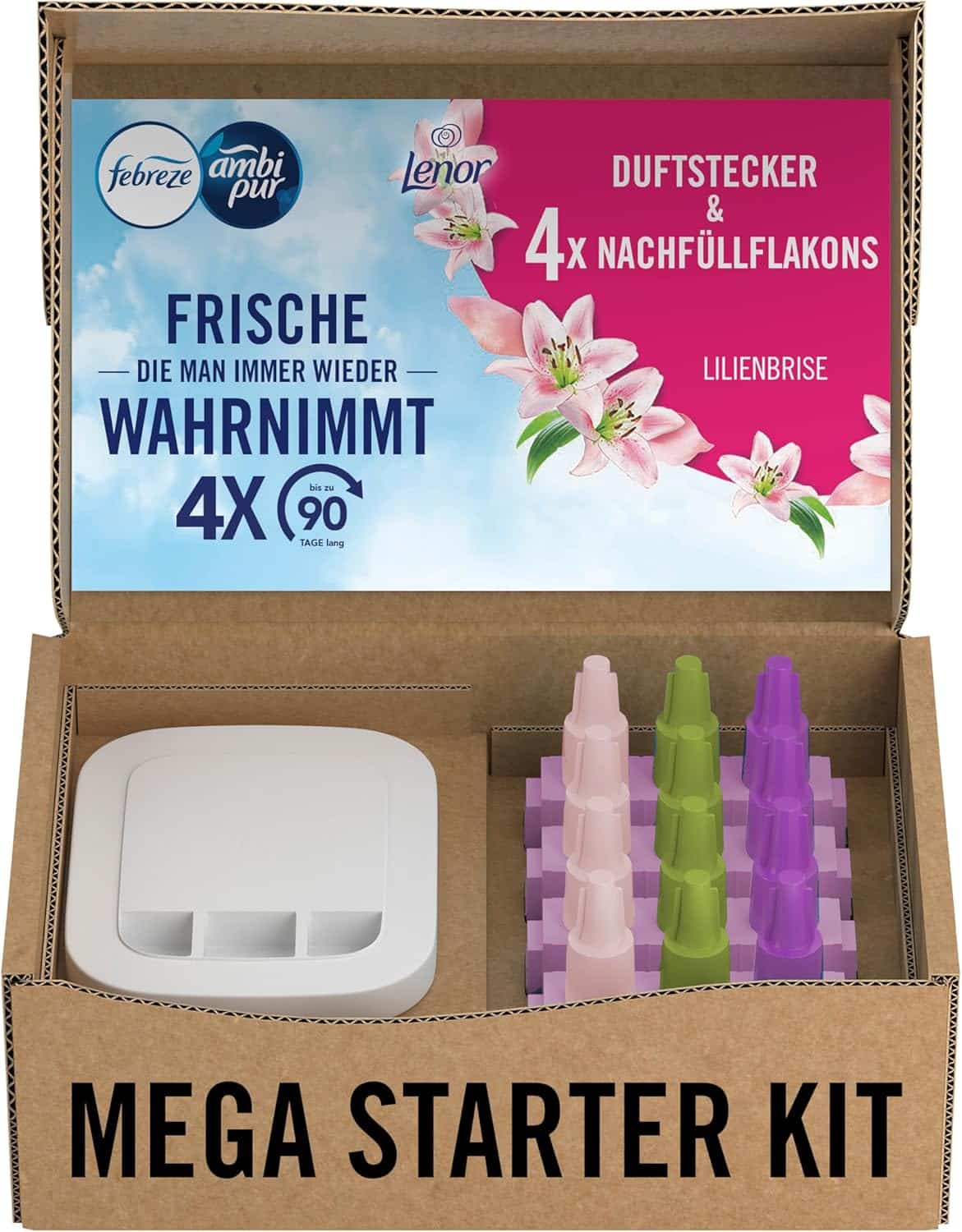 81WT3LfOvkL._AC_SL1500_.jpg Febreze 3Volution Duftstecker Starter-Set – 3-in-1 Geruchskiller, 80 ml – Bild 1