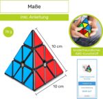 CUBIDI® - Zauberwürfel Pyramide - Spannender Pyraminx Brainteaser für Kinder und Erwachsene