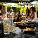 Ivtivfu Grillkorb Set aus Edelstahl | Mit Holzgriff – Für Gemüse, Garnelen & Camping