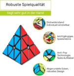 CUBIDI® - Zauberwürfel Pyramide - Spannender Pyraminx Brainteaser für Kinder und Erwachsene