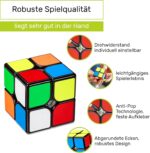 CUBIDI® Zauberwürfel mit Carbon-Stickern – Speed Cube für Anfänger & Profis