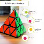 CUBIDI® - Zauberwürfel Pyramide - Spannender Pyraminx Brainteaser für Kinder und Erwachsene