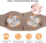 Nackenmassagegerät Shiatsu Massagegerät Schulter Nacken mit Wärme - Elektrisch Massagekissen mit 3D-Rotation Massage