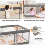 Baby Laufstall 120×120 cm mit Matte – Kompakt, Sicher & Rutschfest für Zuhause – Bild 5