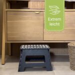 ZOLLNER Faltbarer Tritthocker – Leicht, rutschfest & bis 120 kg belastbar