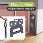 ZOLLNER Faltbarer Tritthocker – Leicht, rutschfest & bis 120 kg belastbar