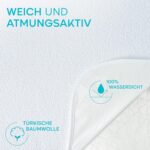 Wasserdichter Matratzenschoner aus Baumwolle – Oeko-TEX zertifiziert, mit Eckgummis