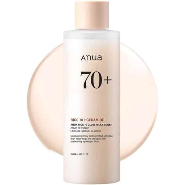ANUA Rice 70 Milky Toner | Glashaut & Glow mit Reiswasser & Niacinamid | 250 ml