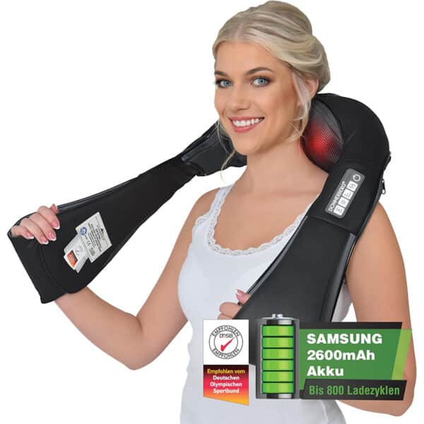 DONNERBERG® Kabelloses 4D Nackenmassagegerät mit Vibration & Akku