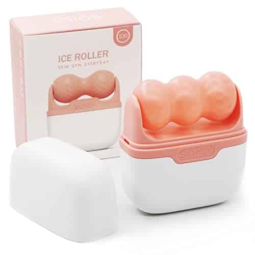 Leeshine Eisroller 2in1 – Gesicht & Augen kühlen, Schwellungen lindern, mit Etui (Pink)