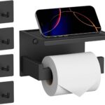 Schwarz + 4 Klebehaken