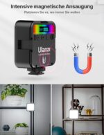 ULANZI RGB Video Licht – Kompakt, Magnetisch, Dimmbar (2500K–9500K)