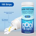 AKSBTEC 7-in-1 Pool Teststreifen – Schneller Wassertester für pH, Chlor & mehr