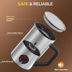 Elektrischer 6-in-1 Milchaufschäumer – Heiss, Kalt & Schokolade, 350 ml, Antihaft, leicht zu reinigen