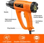 SEEKONE Heissluftpistole 2000W mit Zubehör – 60–600 °C, Keramik, schnell & vielseitig